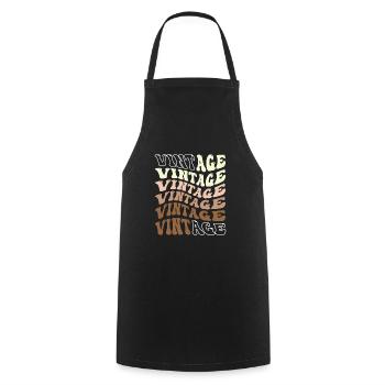 Vintage - Cadeau parfait pour grand-père - Tablier de cuisine - noir - Devant - AI Model Male 185 dark (185cm)