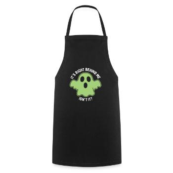 Halloween Ghost Hunt Scary Ghost Hunter Hunting - Cooking Apron - black - Front - AI Model Male 185 dark (185cm)