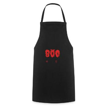 Bloody Text Halloween Boo Costume Funny - Kochschürze - Schwarz - Vorne - AI Model Male 185 dark (185cm)