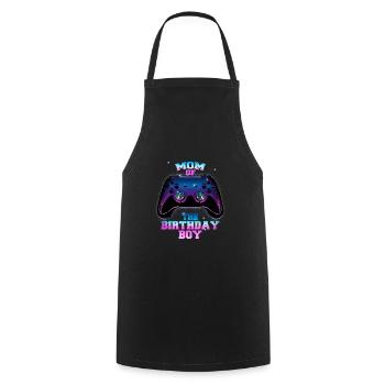 Joystick Mom Of The Birthday Boy Controller Gamer - Cooking Apron - black - Front - AI Model Male 185 dark (185cm)