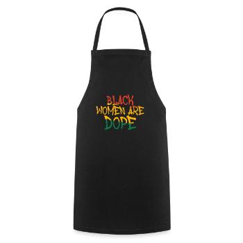 Black Women Are Black History Month Afro - Cooking Apron - black - Front - AI Model Male 185 dark (185cm)