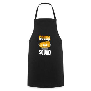 Amateurs de fromage - Funny Gouda Squad - Tablier de cuisine - noir - Devant - AI Model Male 185 dark (185cm)