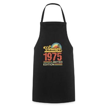 Millésime 1975 - Tablier de cuisine - noir - Devant - AI Model Male 185 dark (185cm)