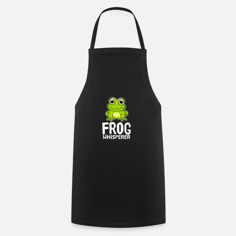 Funny Frog Lover Frog Whisperer - Cooking Apron - black