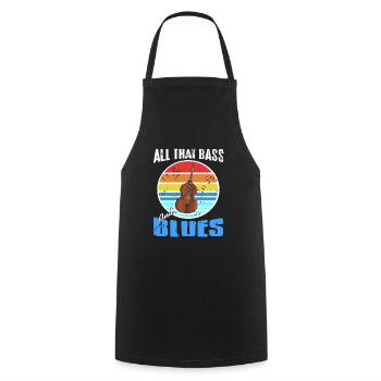 All That Bass And Blues Cool Retro Blues Lover - Cooking Apron - black - Front - AI Model Male 185 dark (185cm)