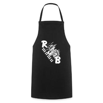 Rn'B Cool Retro Music Lover Designs T-Shirt - Cooking Apron - black - Front - AI Model Male 185 dark (185cm)