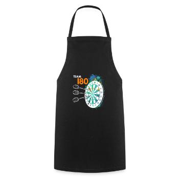 Team 180 Darts 180 dartboard 180 in darts - Cooking Apron - black - Front - AI Model Male 185 dark (185cm)