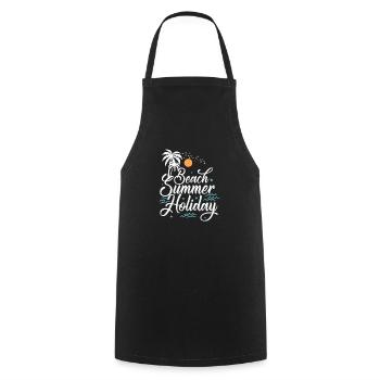 Beach Summer Holiday Holiday Leisure Holidays - Cooking Apron - black - Front - AI Model Male 185 dark (185cm)