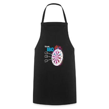 Team 180 Darts 180 dartboard 180 in darts - Cooking Apron - black - Front - AI Model Male 185 dark (185cm)