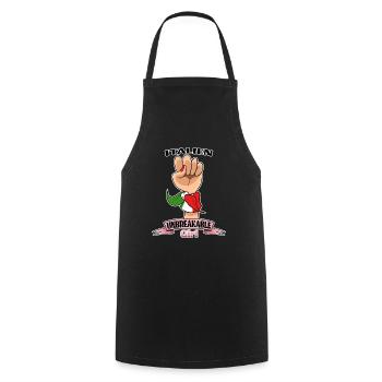 Italy Girl Unbreakable I Italy Heritage I - Cooking Apron - black - Front - AI Model Male 185 dark (185cm)