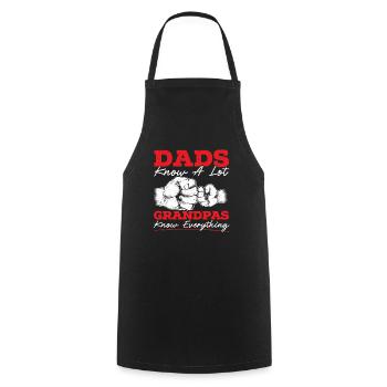 Dads Knows A Lot Grandpa Knows Everything - Cooking Apron - black - Front - AI Model Male 185 dark (185cm)