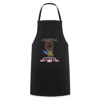 Namibian Girl Unbreakable I Namibian Heritage I - Cooking Apron - black - Front - AI Model Male 185 dark (185cm)