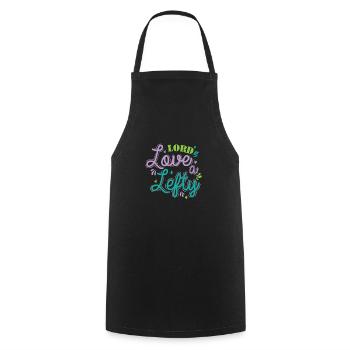 Lord Love a Lefty Gaucher Écrire - Tablier de cuisine - noir - Devant - AI Model Male 185 dark (185cm)