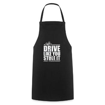 Conduisez comme vous l’avez volé Gokart Race - Tablier de cuisine - noir - Devant - AI Model Male 185 dark (185cm)