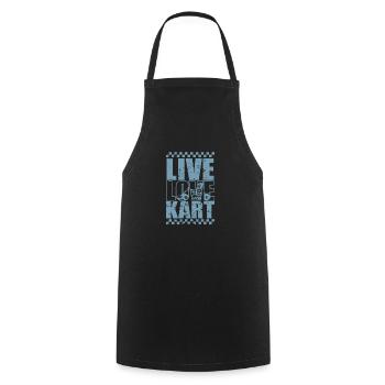 Live Love Kart Racing Go-kart Race Track - Cooking Apron - black - Front - AI Model Male 185 dark (185cm)