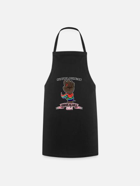 South African Girl Unbreakable I Heritage South - Kochschürze - Schwarz