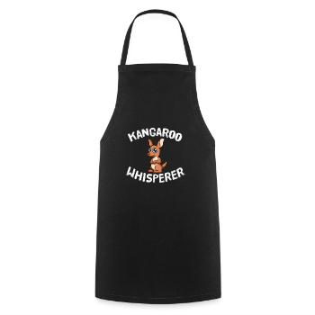 Funny Kangaroo Lover Kangaroo Whisperer - Cooking Apron - black - Front - AI Model Male 185 dark (185cm)