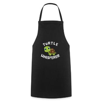 Tortues Whisperer Amoureux des animaux Tortue - Tablier de cuisine - noir - Devant - AI Model Male 185 dark (185cm)