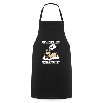 Offizielles schlafshirt Mops - Kochschürze - Schwarz - Vorne - AI Model Male 185 dark (185cm)