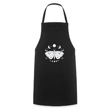Himmlischer Schmetterling Mystischer - Kochschürze - Schwarz - Vorne - AI Model Male 185 dark (185cm)