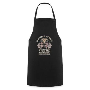 Butterfly Mystical Butterfly Lover Celestial Art - Cooking Apron - black - Front - AI Model Male 185 dark (185cm)