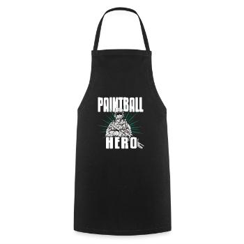 Paintball Hero Cool Retro Baller Designs T-Shirt - Cooking Apron - black - Front - AI Model Male 185 dark (185cm)