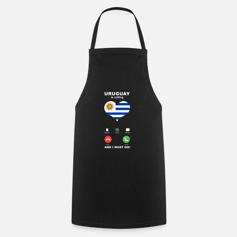 Uruguay is calling Uruguay Herz Souvenir - Kochschürze - Schwarz