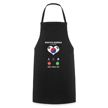 La Corée du Sud appelle South Korea Heart Souvenir - Tablier de cuisine - noir - Devant - AI Model Male 185 dark (185cm)