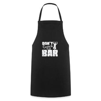 Don’t Touch my Bar Calisthenics Fitness - Kochschürze - Schwarz - Vorne - AI Model Male 185 dark (185cm)