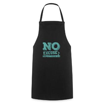 Pas d’excuse Calisthenics Fitness Workout - Tablier de cuisine - noir - Devant - AI Model Male 185 dark (185cm)