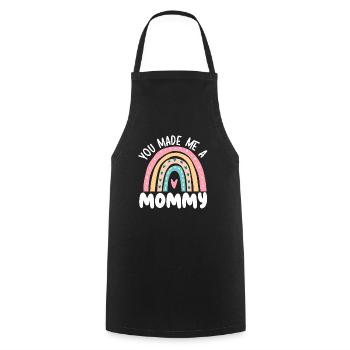 You Made Me A Mommy Best Mom Ever Mothers Day - Cooking Apron - black - Front - AI Model Male 185 dark (185cm)