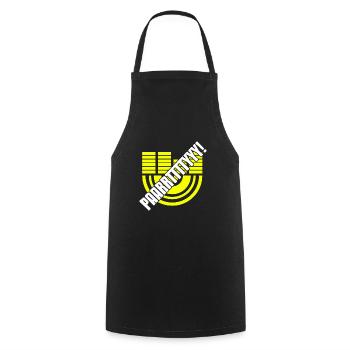 PAARRTTYYY! Super Retro Party DJ Cool T-Shirt - Tablier de cuisine - noir - Devant - AI Model Male 185 dark (185cm)