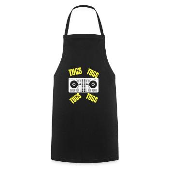 TUGS TUGS Cool Retro TECHNO DJ Lover Designs - Tablier de cuisine - noir - Devant - AI Model Male 185 dark (185cm)