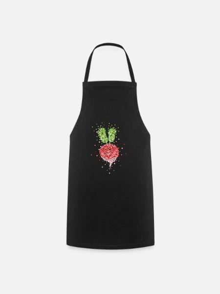 Radis Costume Remplacement Carnaval Carnaval - Tablier de cuisine - noir