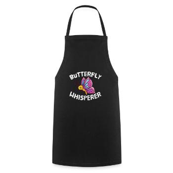Butterfly Whisperer Insectes Amant Papillon - Tablier de cuisine - noir - Devant - AI Model Male 185 dark (185cm)