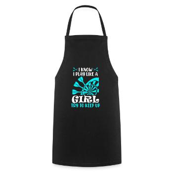 Girls Darts Women Darts Darts Dartboard Darts - Cooking Apron - black - Front - AI Model Male 185 dark (185cm)