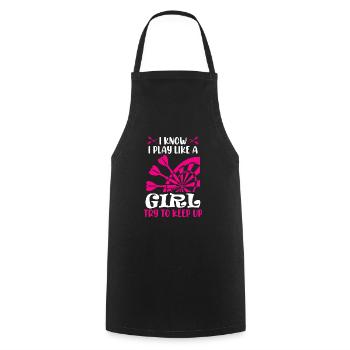 Girls Darts Women Darts Darts Dartboard Darts - Cooking Apron - black - Front - AI Model Male 185 dark (185cm)