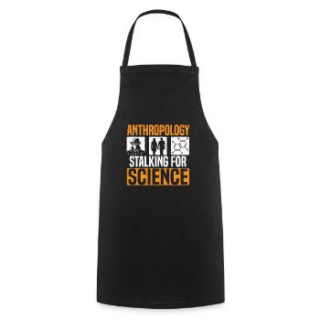 Anthropology Stalking For Science Anthropologist - Cooking Apron - black - Front - AI Model Male 185 dark (185cm)