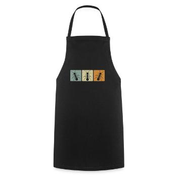 Retro Ant Whisperer Ant Lover Insect World Ant Day - Cooking Apron - black - Front - AI Model Male 185 dark (185cm)