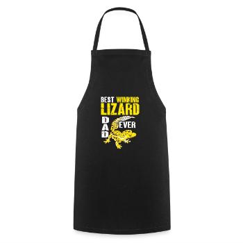 Leopard Gecko Lizard Reptiles Herpetologist - Cooking Apron - black - Front - AI Model Male 185 dark (185cm)