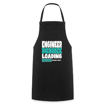 Engineer invites training - Cooking Apron - black - Front - AI Model Male 185 dark (185cm)