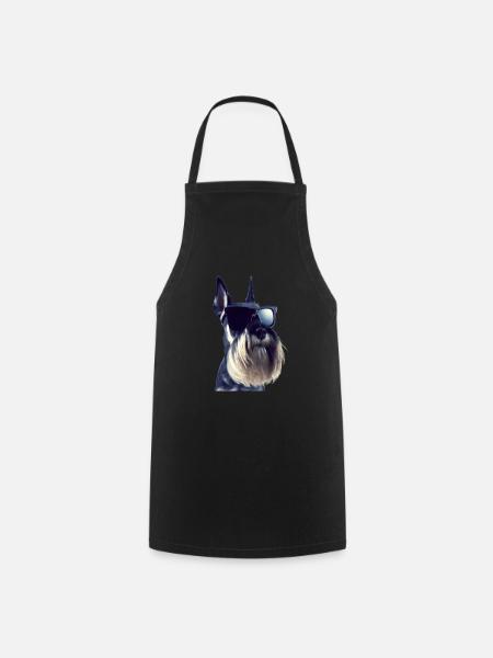 Miniature Schnauzer - Tablier de cuisine - noir