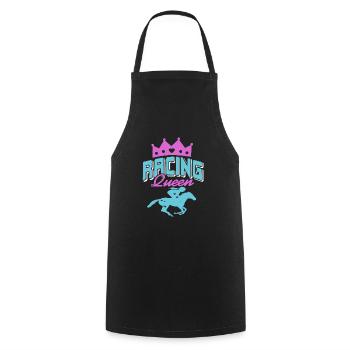 Racing Queen Awesome Retro Horse Racing Lover - Cooking Apron - black - Front - AI Model Male 185 dark (185cm)