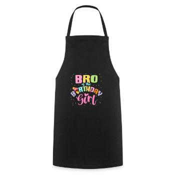 Crème glacée Frère Fête d’anniversaire Gaufrier - Tablier de cuisine - noir - Devant - AI Model Male 185 dark (185cm)