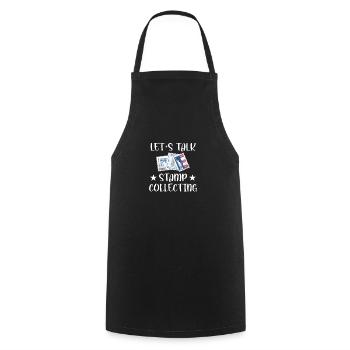 Stamps Collect Collector's Saying - Cooking Apron - black - Front - AI Model Male 185 dark (185cm)