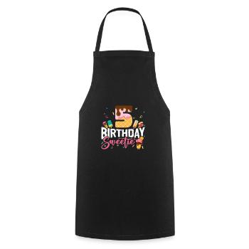 Fünf Jahre Alt 5. Geburtstag Eiscreme Liebhaber - Kochschürze - Schwarz - Vorne - AI Model Male 185 dark (185cm)