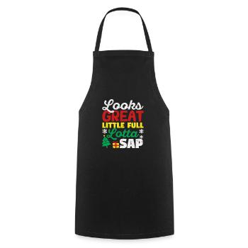 Looks great Small Full Lotta Sap Christmas - Cooking Apron - black - Front - AI Model Male 185 dark (185cm)