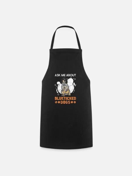 Bluetick Coonhound Gift Funny Saying - Cooking Apron - black