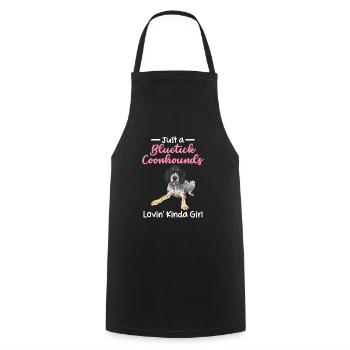 Bluetick Coonhound Gift Funny Saying - Cooking Apron - black - Front - AI Model Male 185 dark (185cm)