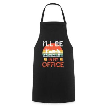 Hive i'll bee in my office gift for beekeeper - Tablier de cuisine - noir - Devant - AI Model Male 185 dark (185cm)